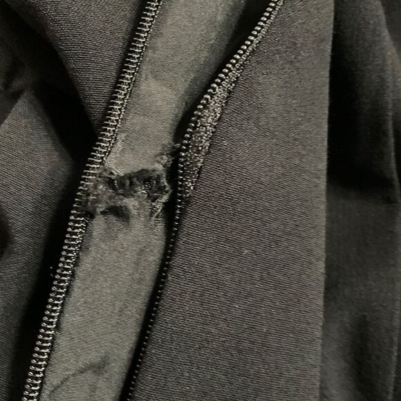 Mossimo Black Faux Leather Capped Sleeve Career Sheath Dress 10 - Picture 6 of 7